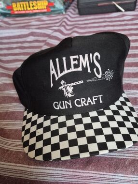 Allem's Gun Craft Black Checkerboard Baseball Cap